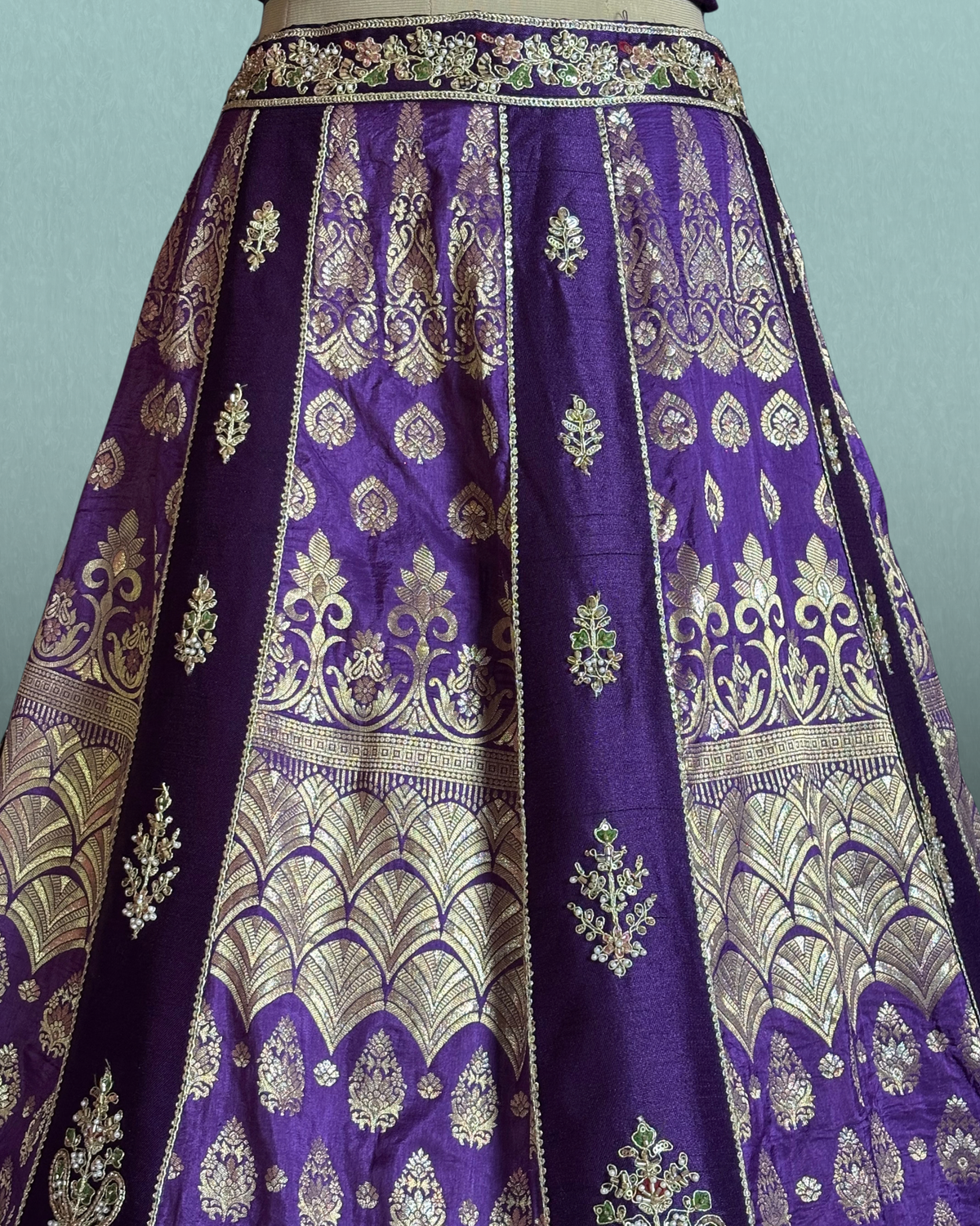 Jharokha Heritage Silk Lehenga