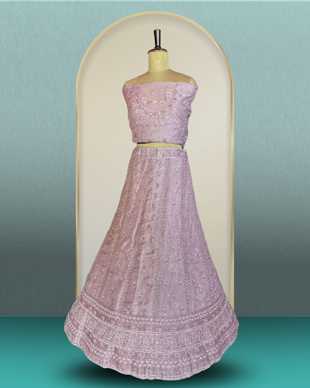 Celestial Diamond Border Lehenga