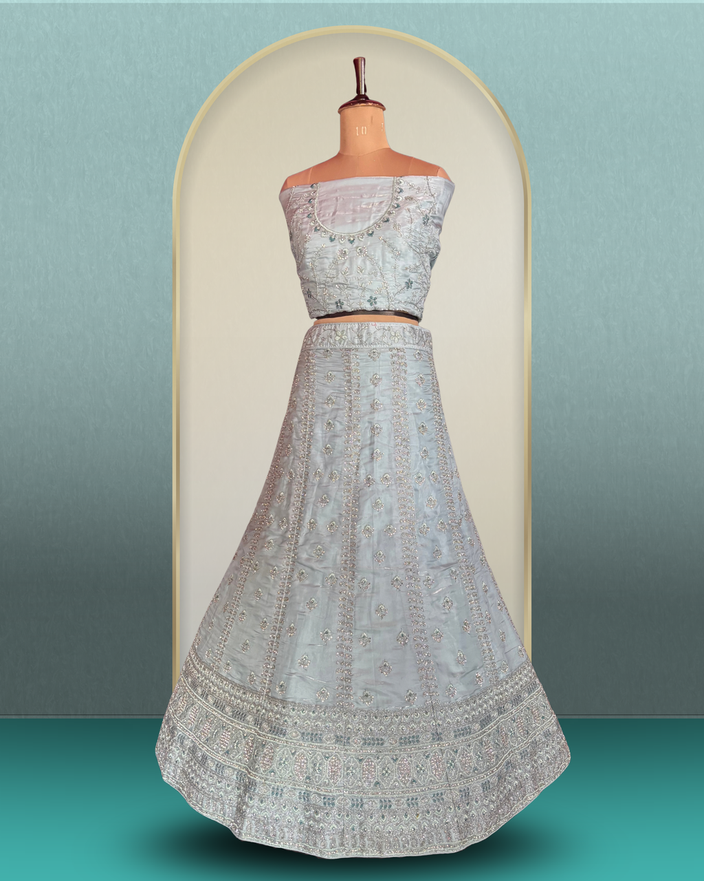 Celestial Diamond Border Lehenga