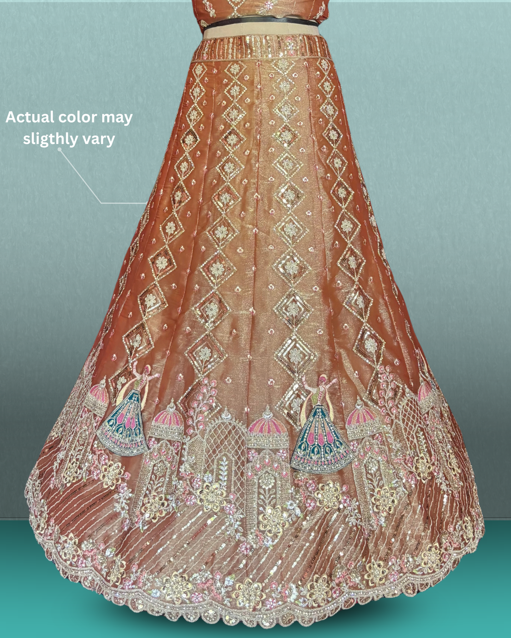 Royal Diamond Motif Women Lehenga