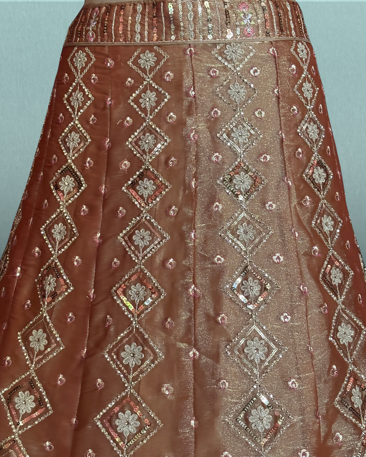 Royal Diamond Motif Women Lehenga