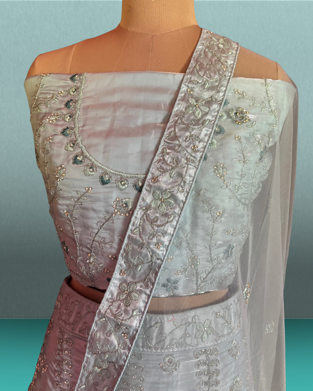 Celestial Diamond Border Lehenga
