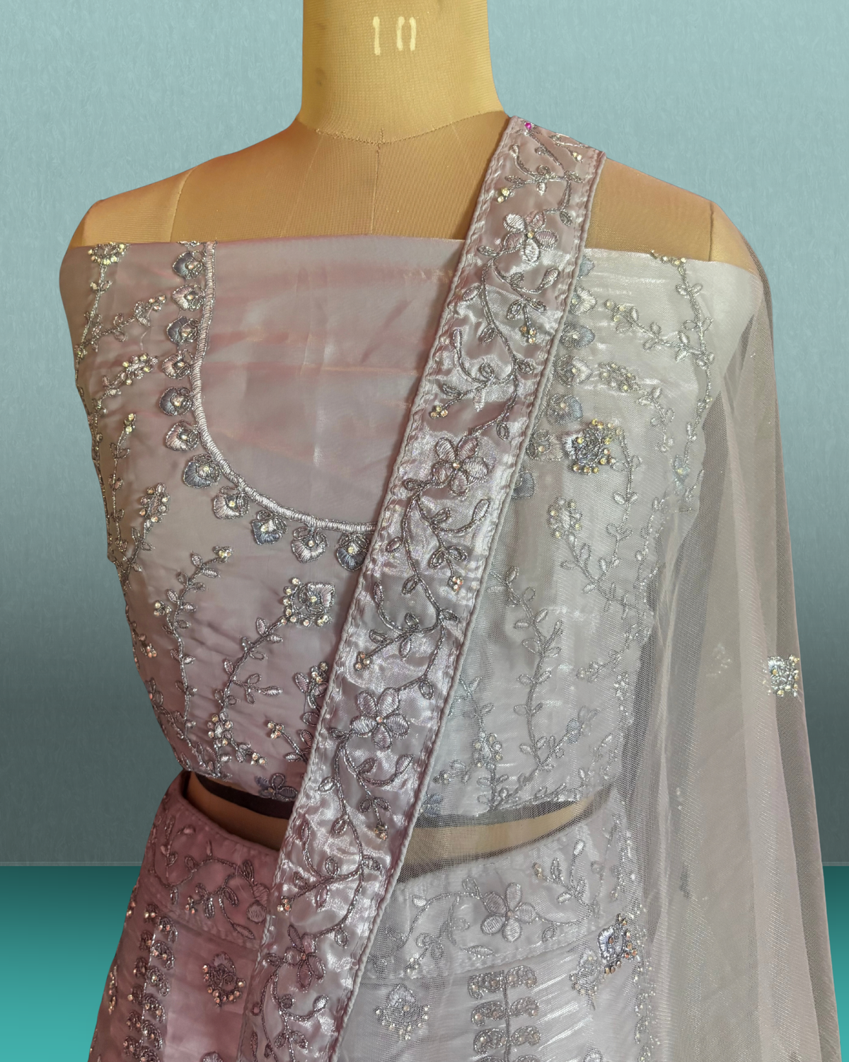 Celestial Diamond Border Lehenga