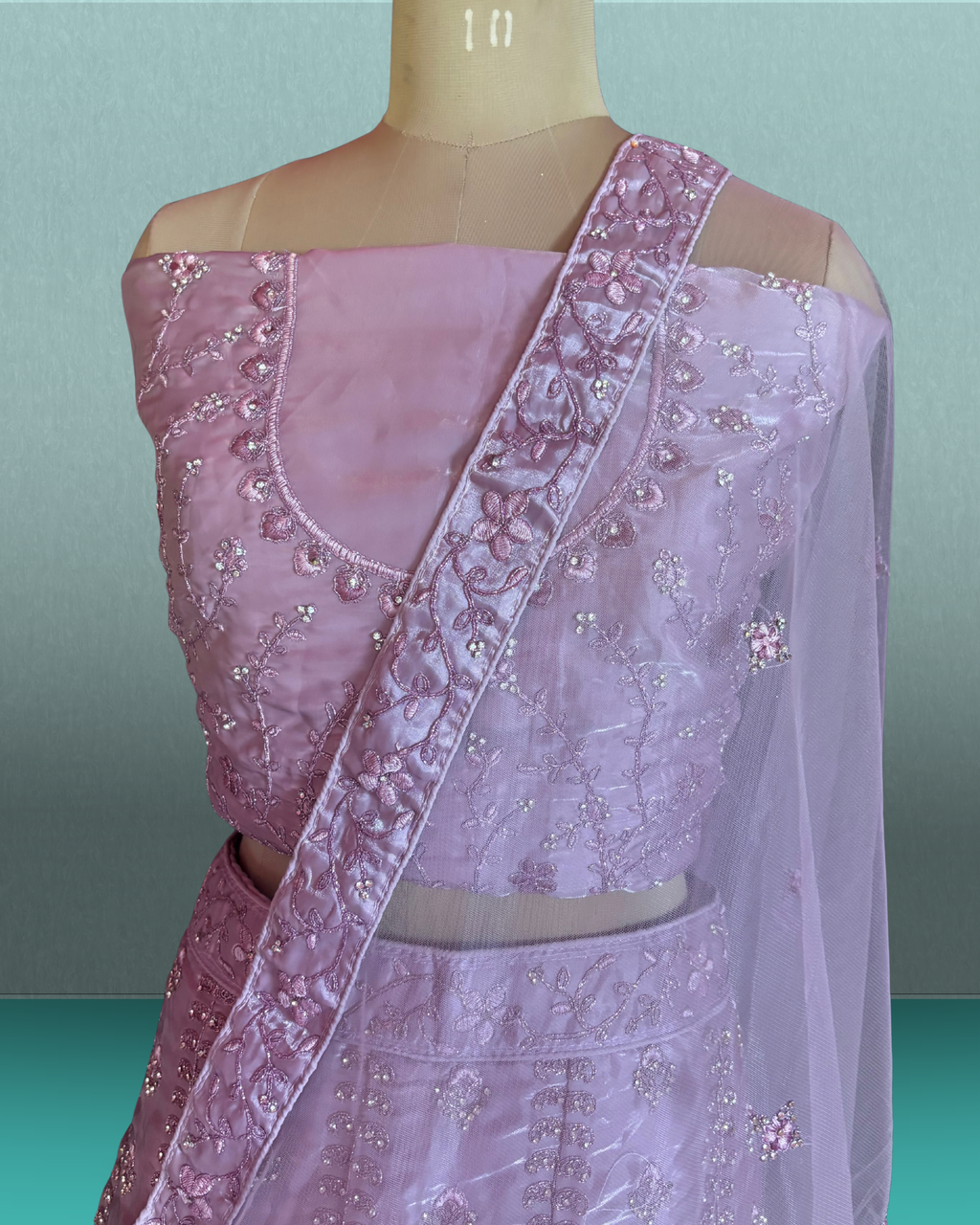 Celestial Diamond Border Lehenga