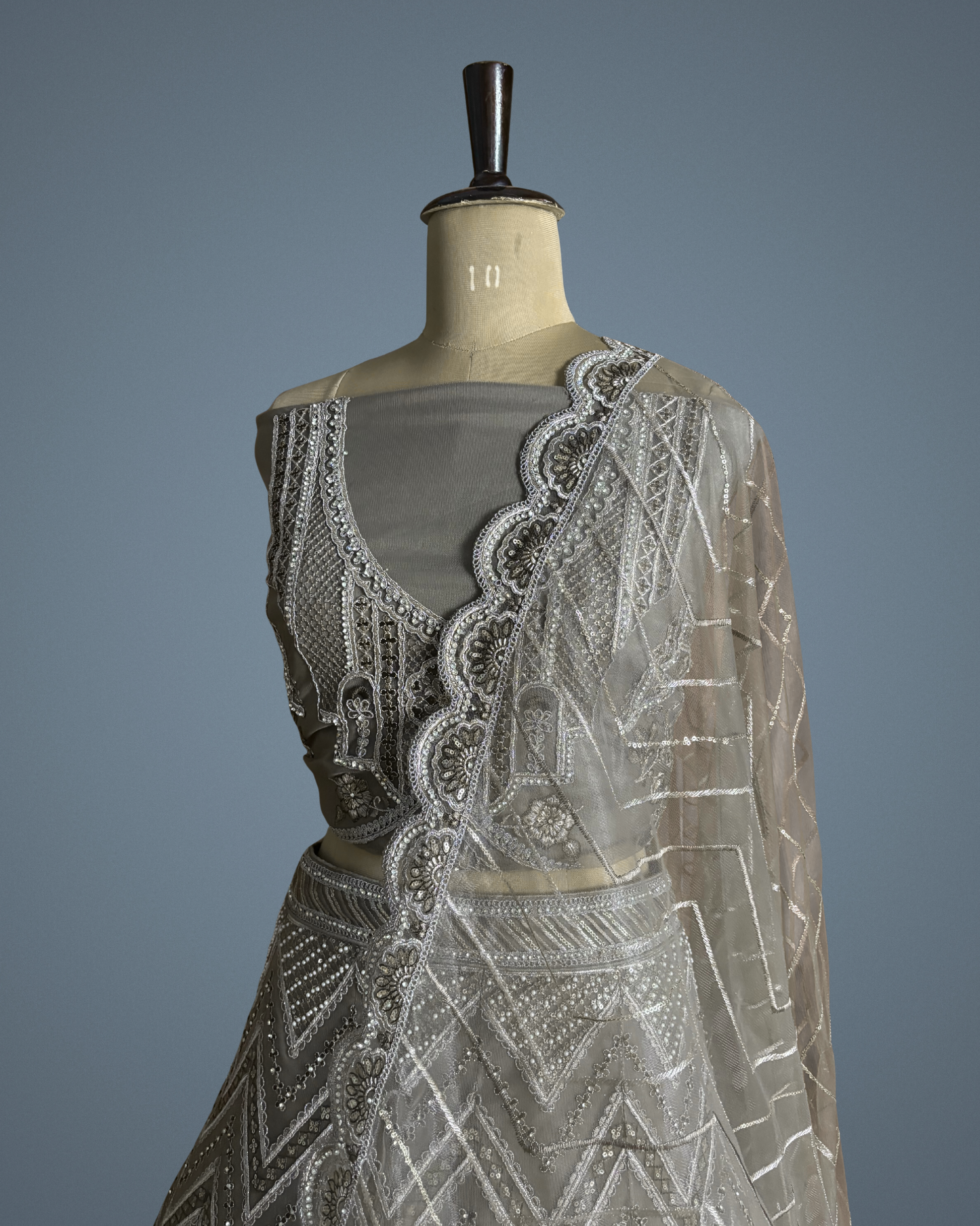 Designer brown lengha