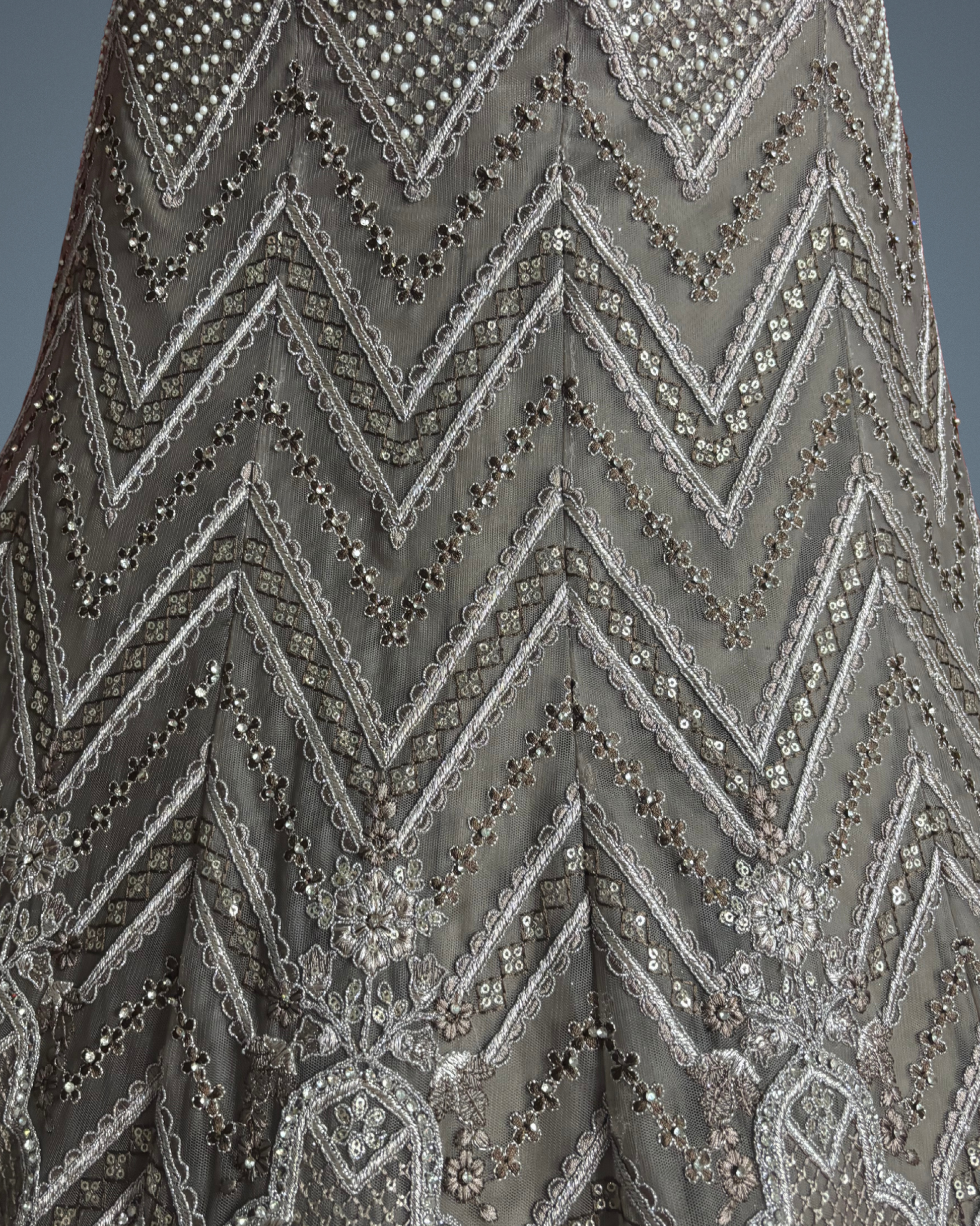 Designer brown lengha