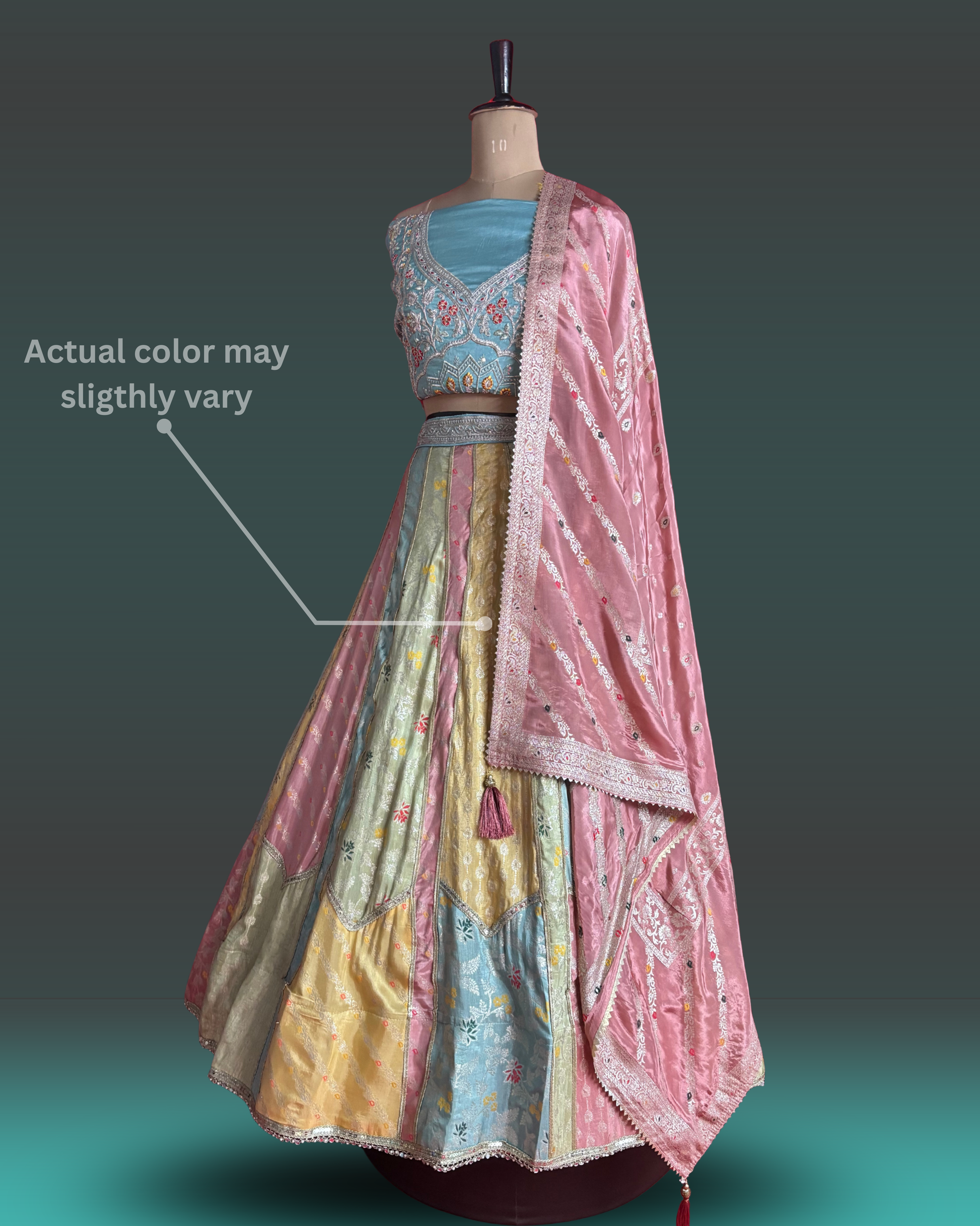 Multi color lengha